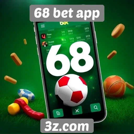 Variedade de jogos oferecidos no 68 bet app